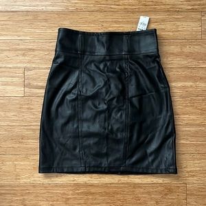 Black pleather skirt